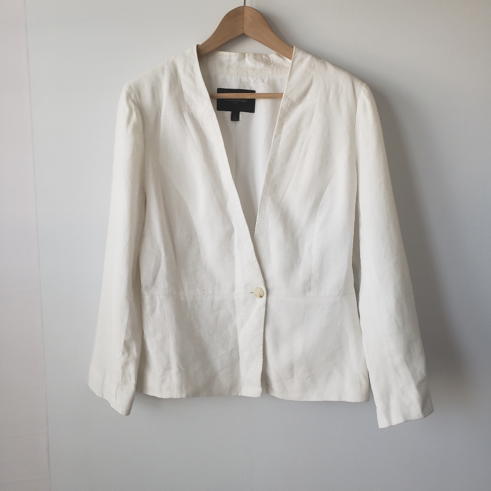 Banana republic factory linen one button blazer size 8
